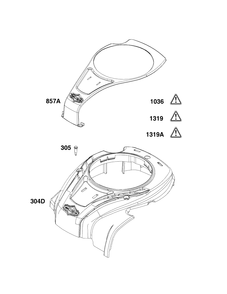 Blower Housing Group Diagram and Parts List for 8P502-0169-F1  Briggs and Stratton Engine